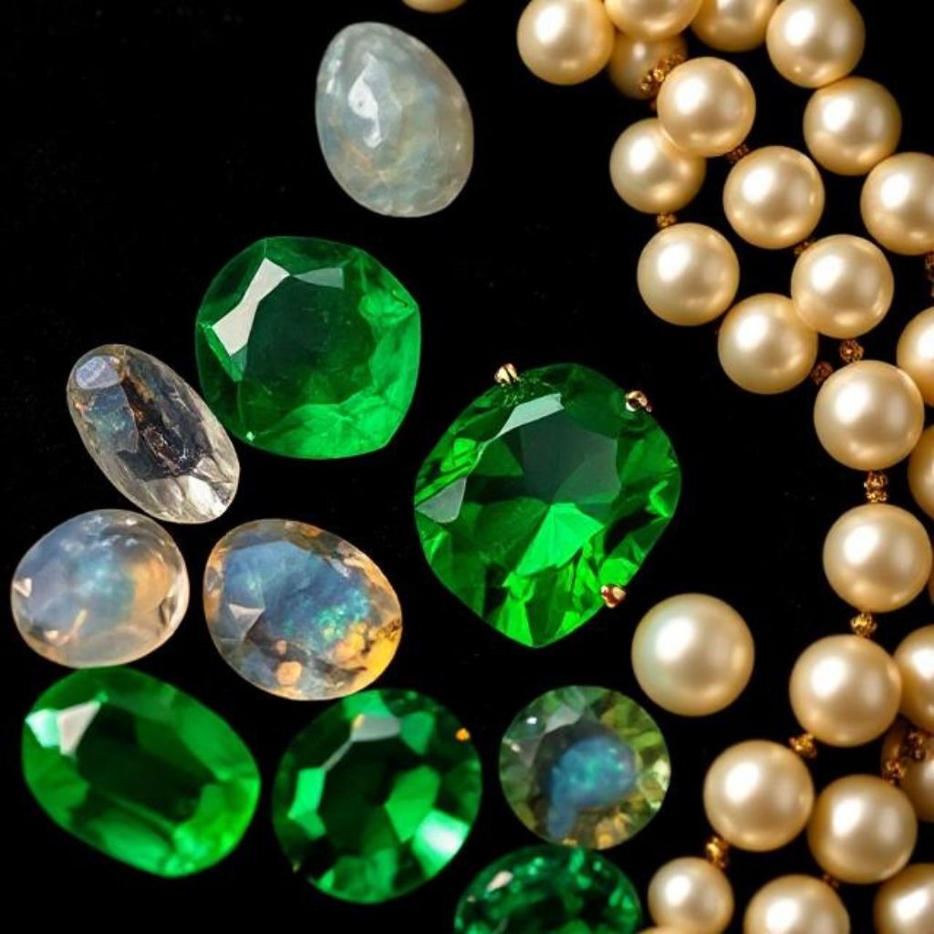 opal , emerald and pearl